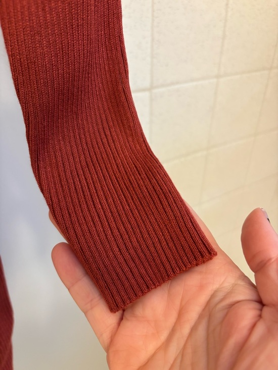 Madden NYC Ribbed Knit Long Sleeve Sweater Dress Size Medium Red Y2K Graduation - Picture 4 of 7